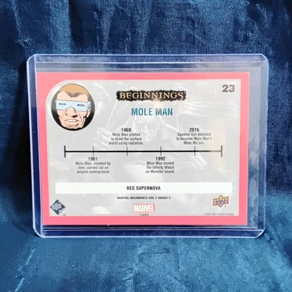 3/$25 Mint 2023 UD Mole Man Marvel Beginnings Vol. 2 Series 2 Red... Card 23!! - Picture 2 of 2